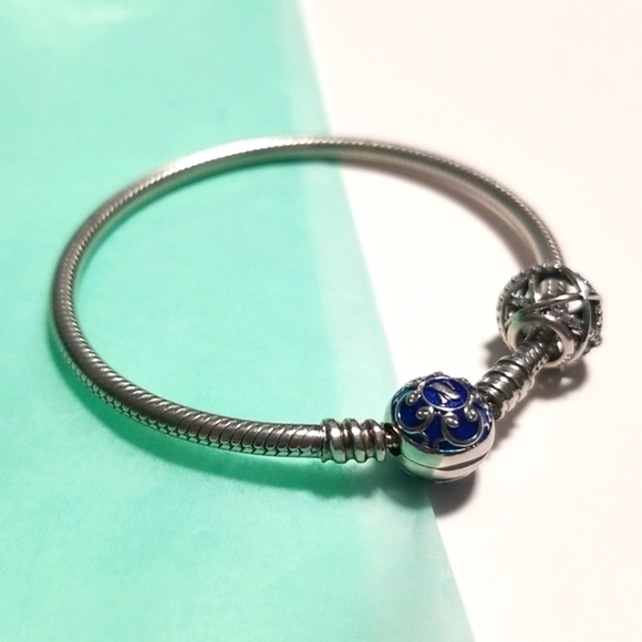 Sterling Silver Charm Bracelet Comparable To Pandora - Picture 4 of 11